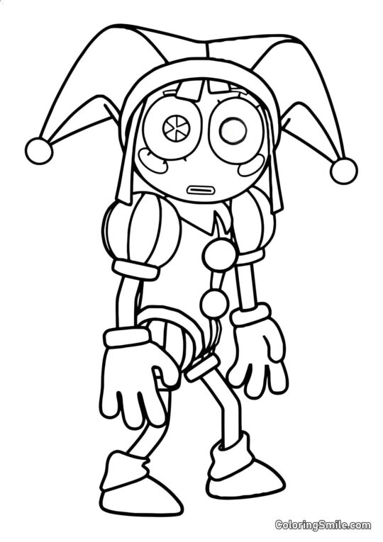 Piada da Pomni do Círculo Digital Piada da Pomni do Círculo Digital - Página para Colorir