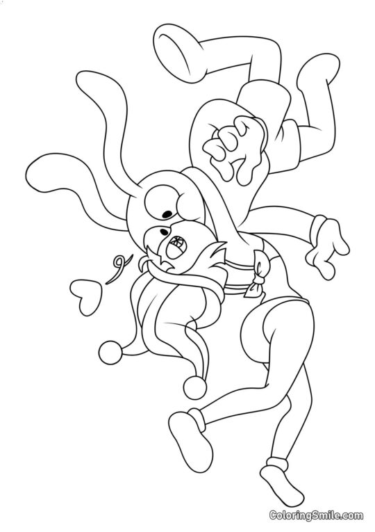 Pomni Celebra Jacks Pomni Celebra Jacks - Página para Colorir