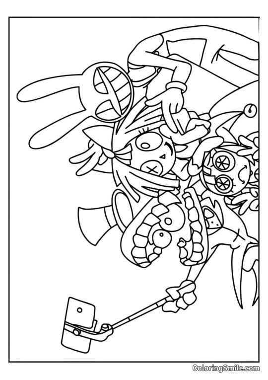 Keyn Tira Selfies com Amigos Keyn Tira Selfies com Amigos - Página para Colorir