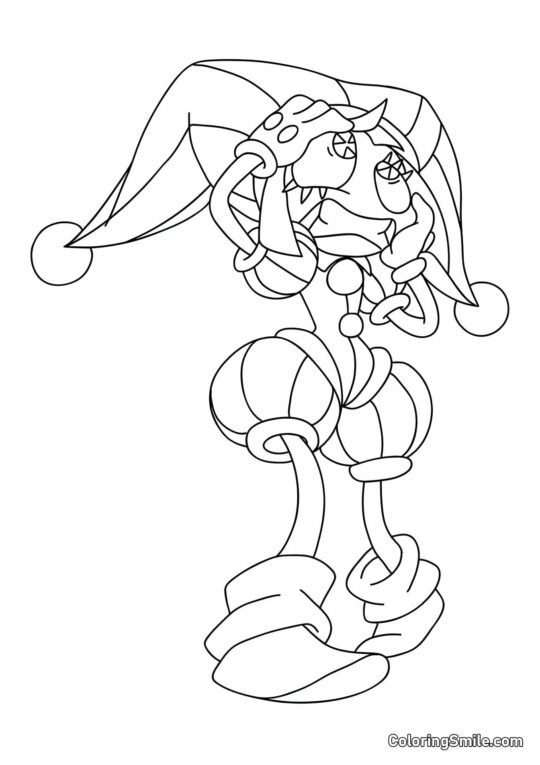 Pomni Napugannaya Pomni Napugannaya - Página para Colorir