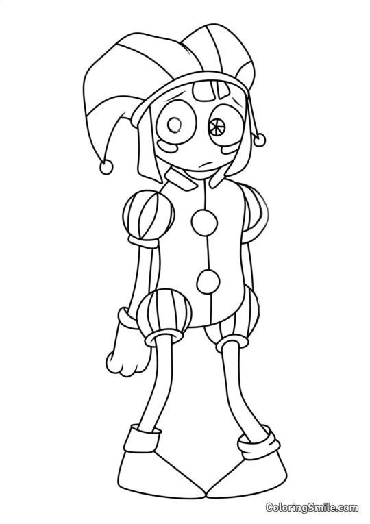 Pomni Ozadachennaya Pomni Ozadachennaya - Página para Colorir