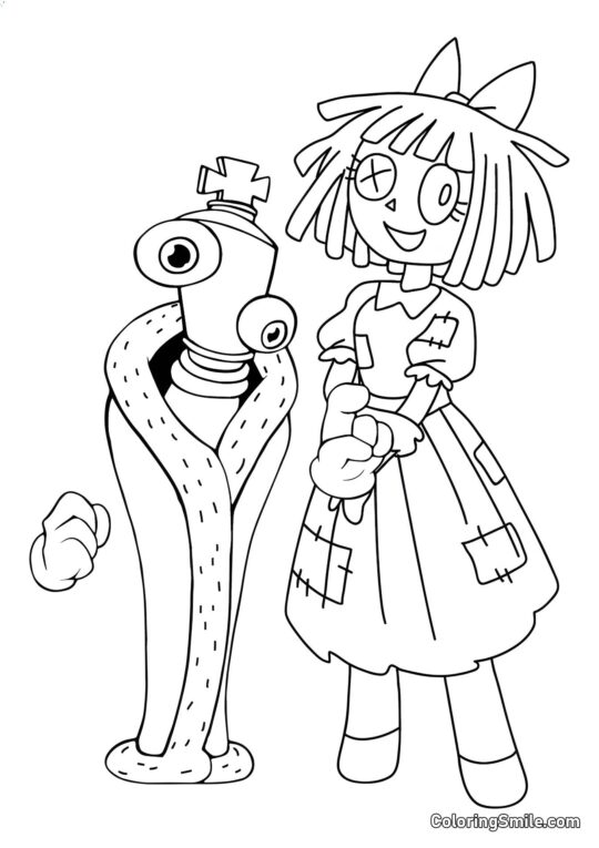 Coral e Ragata Coral e Ragata - Página para Colorir