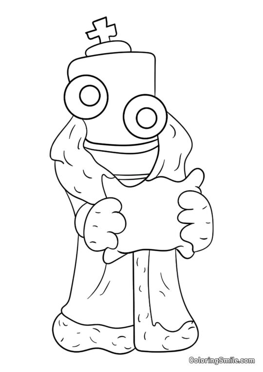 Coral com um Travesseiro Coral com um Travesseiro - Página para Colorir