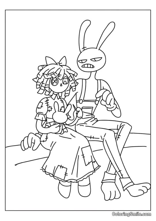 Jacks Senta Perto de Ragata Jacks Senta Perto de Ragata - Página para Colorir