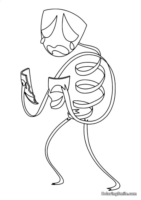 Gangl Chora sobre a Máscara Slam Gangl Chora sobre a Máscara Slam - Página para Colorir