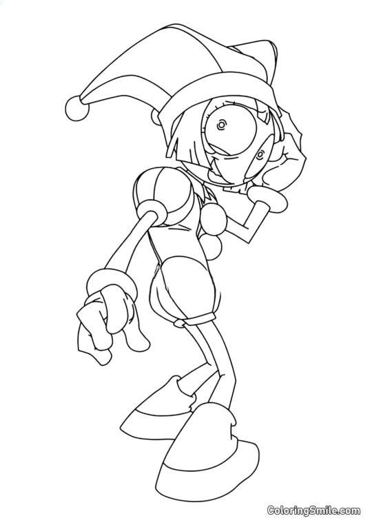 Pomni com um Sorriso Yekhidna Pomni com um Sorriso Yekhidna - Página para Colorir