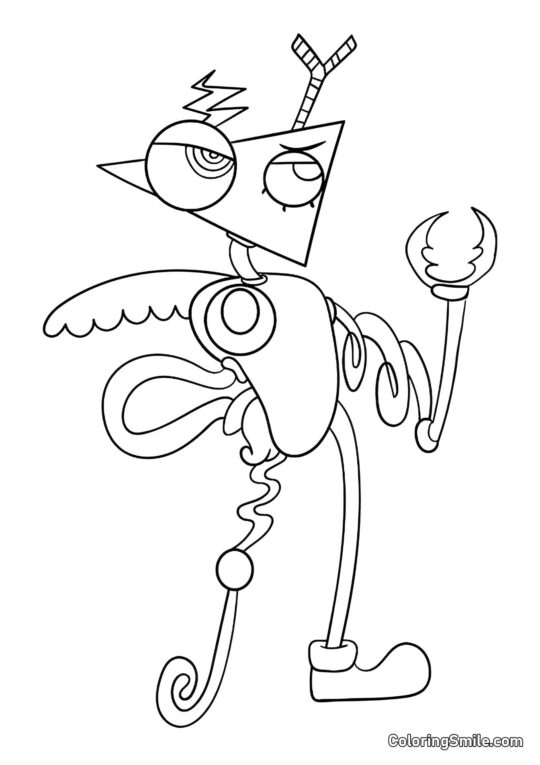 Zubl do Incrível Círculo Digital Zubl do Incrível Círculo Digital - Página para Colorir