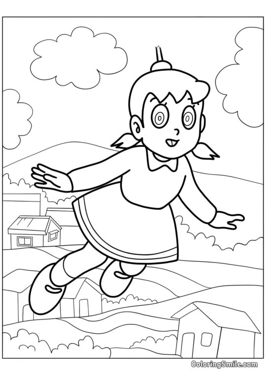 Shizuka Minamoto - Página para Colorir