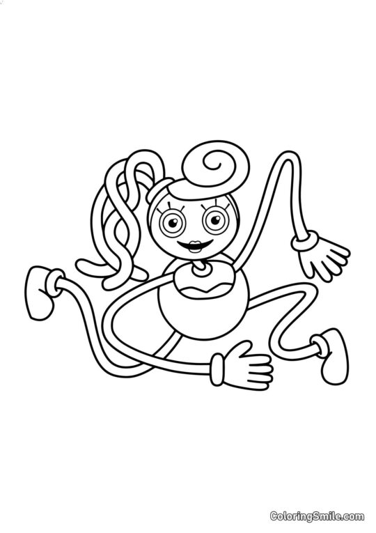 Mamãe Pernas Longas Mamãe Pernas Longas - Página para Colorir