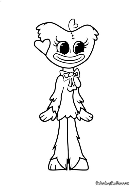 Monstrinho fofo Kissy Missy Monstrinho fofo Kissy Missy - Página para Colorir