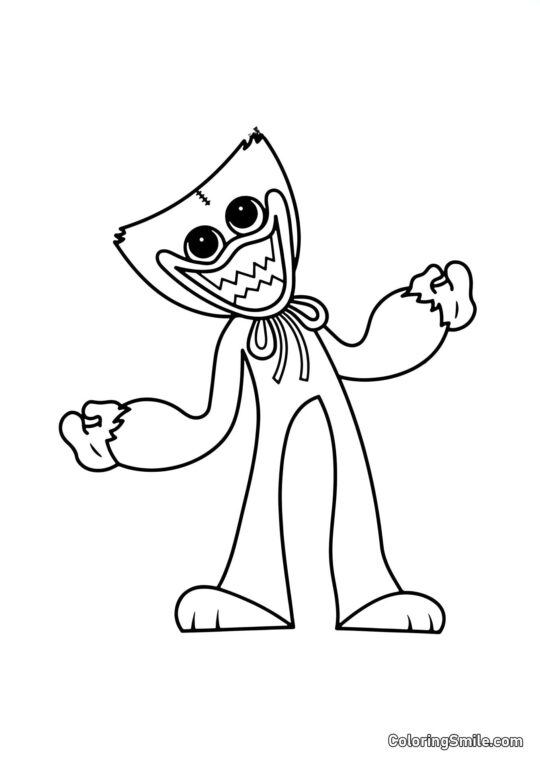 Huggy Wuggy monstro gigante azul Huggy Wuggy monstro gigante azul - Página para Colorir