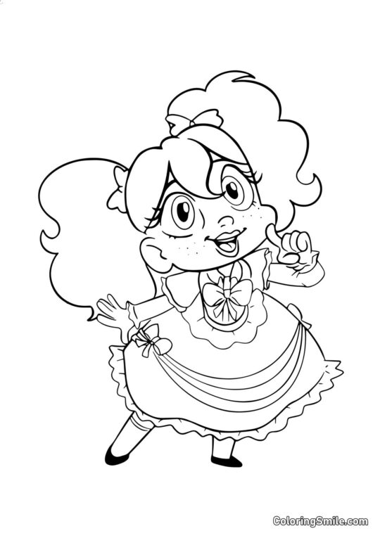 Boneca Poppy Playtime Boneca Poppy Playtime - Página para Colorir