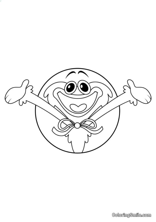 Huggy Wuggy de braços abertos Huggy Wuggy de braços abertos - Página para Colorir
