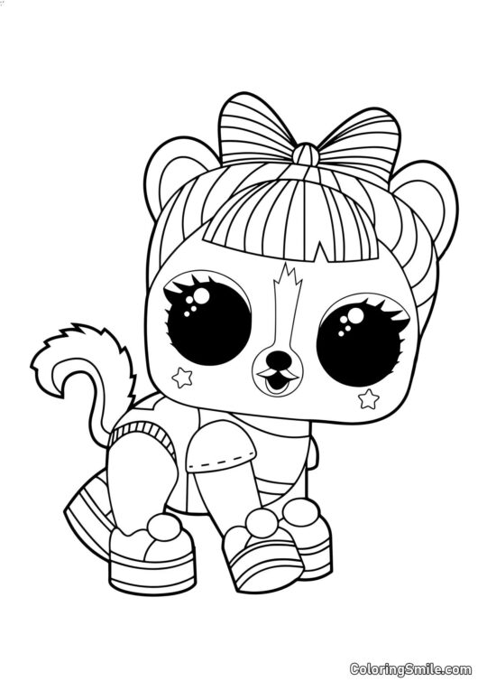 LOL pets Skunss Ra-ra - Página para Colorir