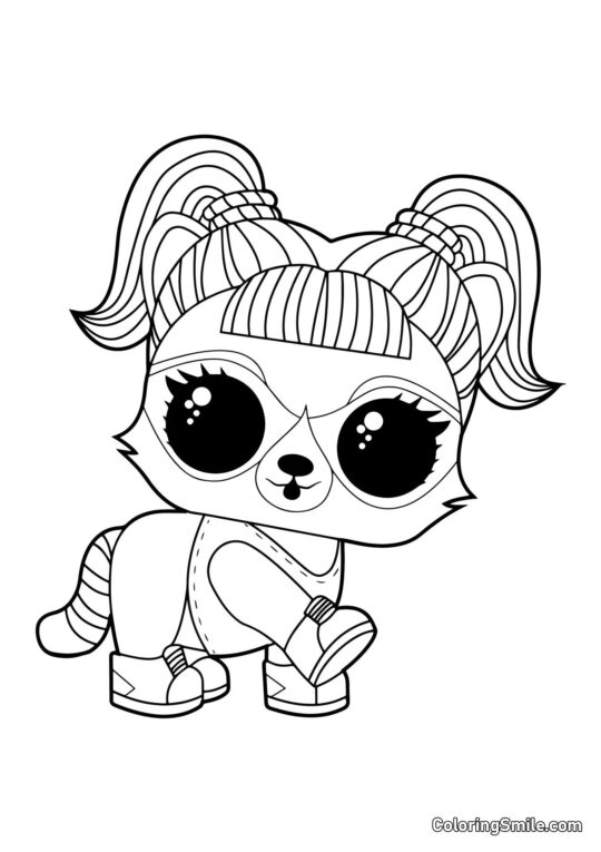 LOL guaxinim de estimação Bandit - Página para Colorir