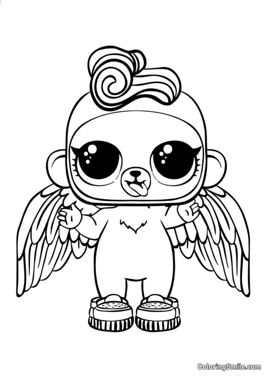 LOL macaco de estimação Bhaddi - Página para Colorir