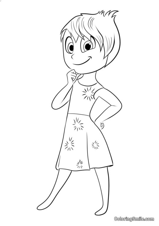 Alegria Energética de Divertida Mente 2 - Página para Colorir