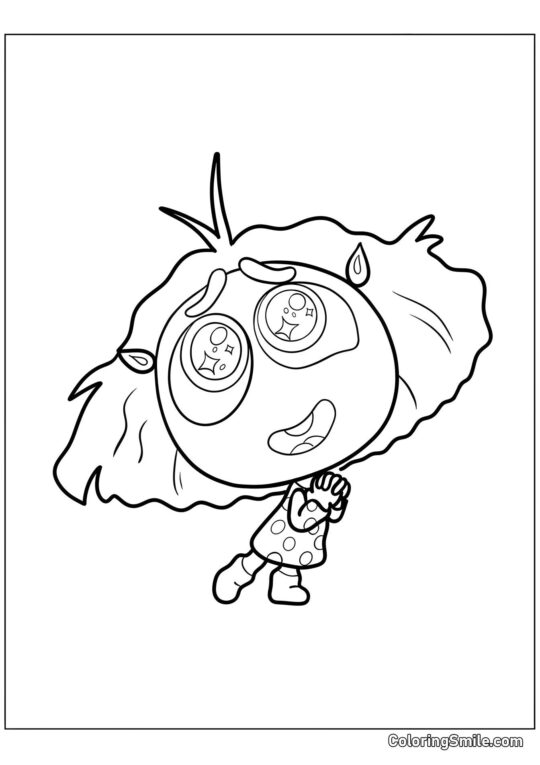 Emoção de Inveja Fofa - Página para Colorir