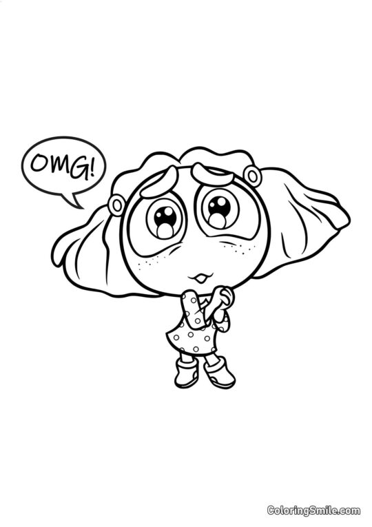 Inveja com olhos grandes - Página para Colorir