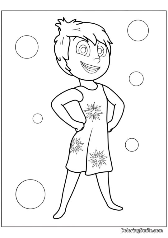 Emoção Alegre de Alegria - Página para Colorir