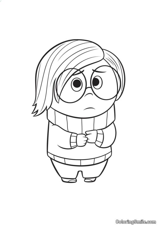 Tristeza - Página para Colorir