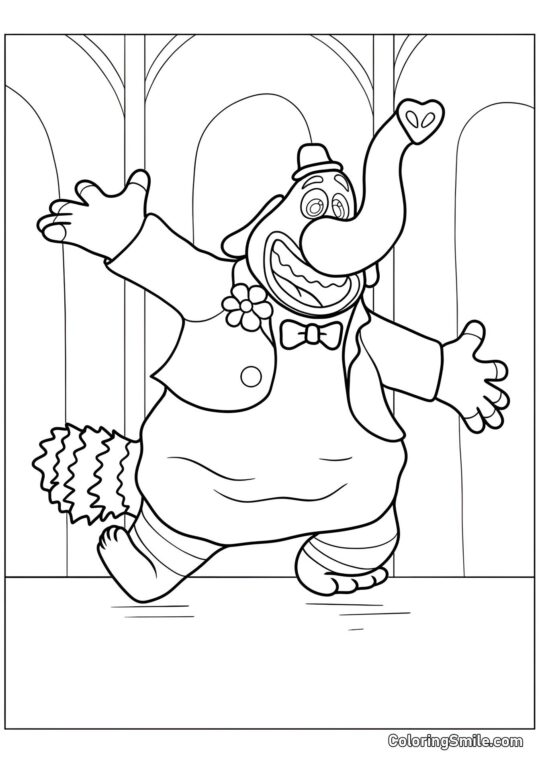 Bing Bong de Divertida Mente - Página para Colorir