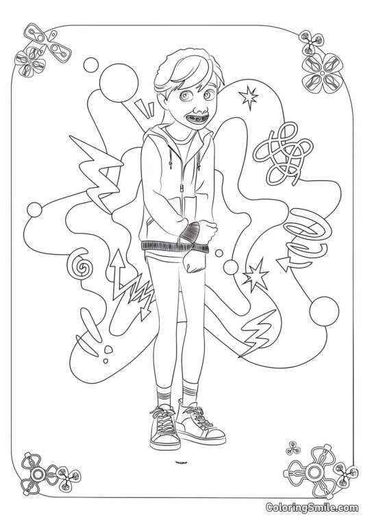 Riley Andersen em pleno crescimento - Página para Colorir