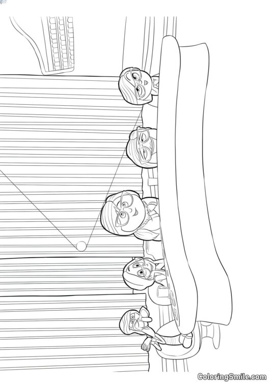 Vozes na cabeça - Página para Colorir