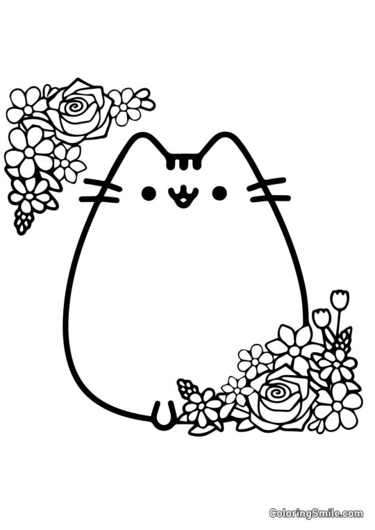 Pusheen, o Gato - Página para Colorir