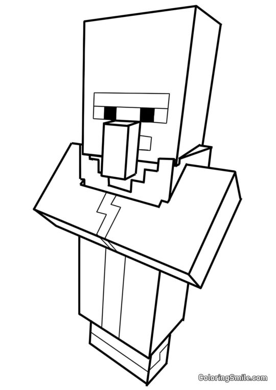 Morador da Vila - Página para Colorir