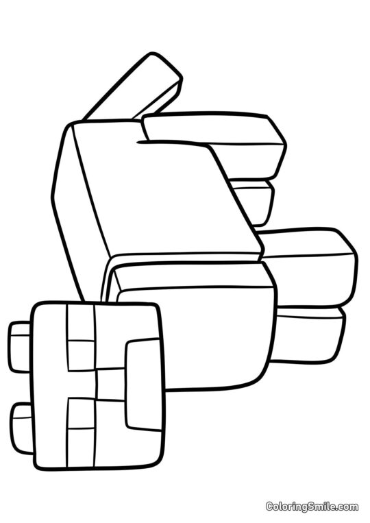 Ocelote do Minecraft - Página para Colorir