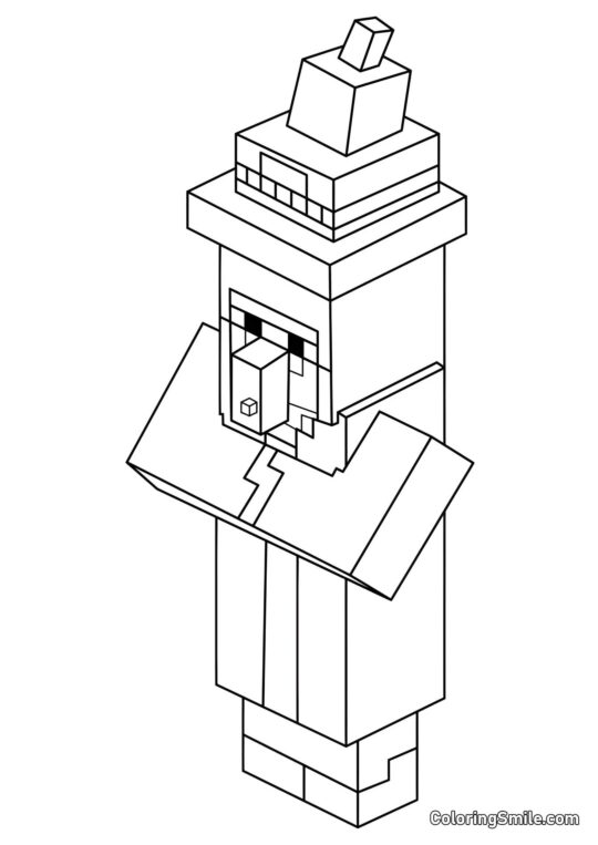 Bruxa do Minecraft - Página para Colorir