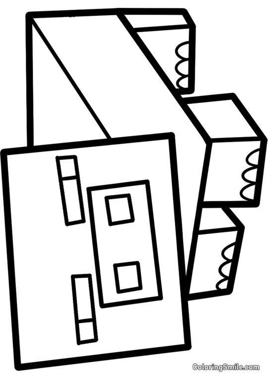 Porco do Minecraft - Página para Colorir