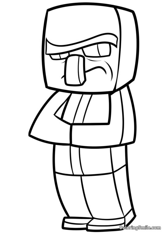 Morador da Vila - Página para Colorir