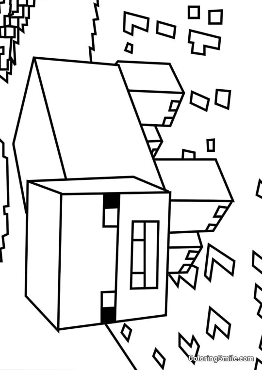 Porco do Minecraft - Página para Colorir