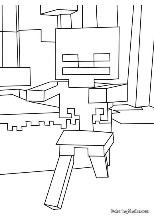 Esqueleto Avançando - Página para Colorir