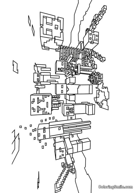 Criaturas do Minecraft - Página para Colorir