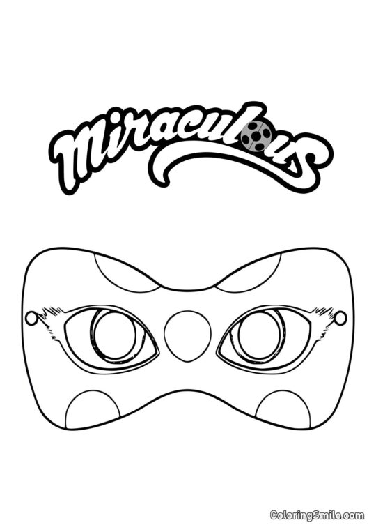 Máscara da Joaninha Máscara da Joaninha - Página para Colorir