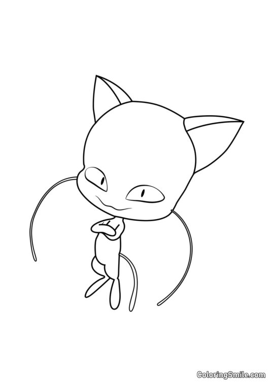 Plagg — Kwami da Destruição Plagg — Kwami da Destruição - Página para Colorir