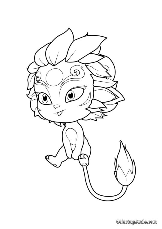 Mei Shi o Leão Guardião Mei Shi o Leão Guardião - Página para Colorir