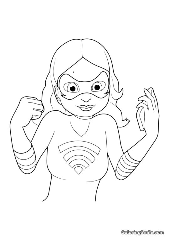 Alya como Lady Wifi Alya como Lady Wifi - Página para Colorir