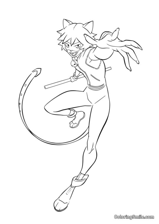 Cat Noir Cat Noir - Página para Colorir
