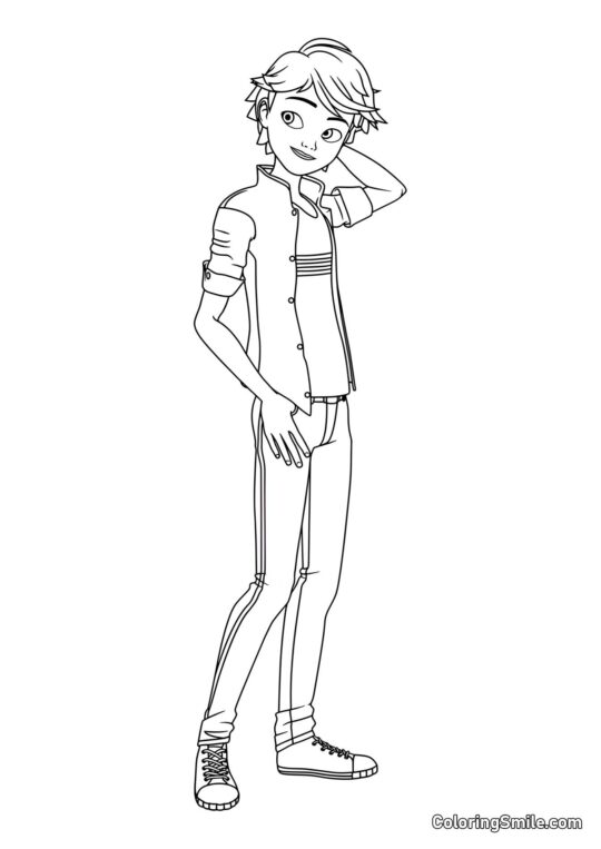 Adrien Agreste Bonito Adrien Agreste Bonito - Página para Colorir