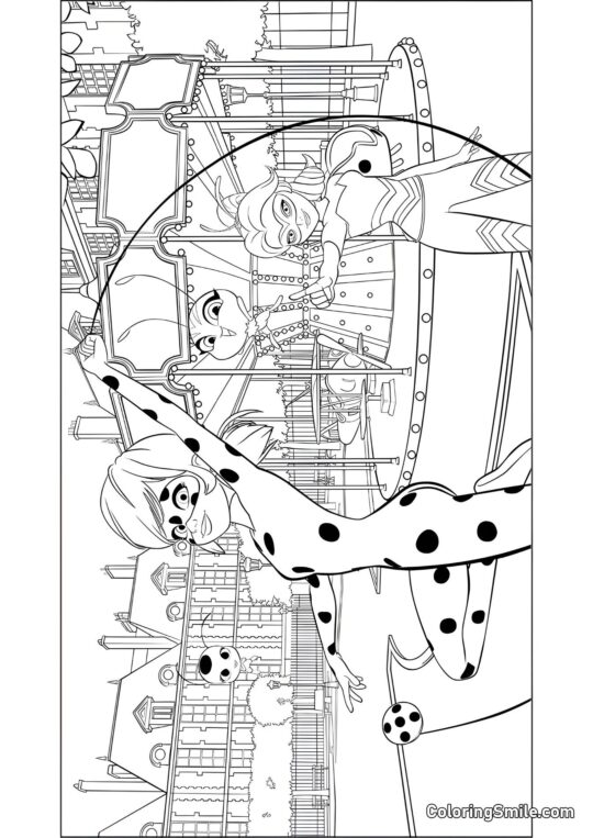 Joaninha e Rainha Abelha Joaninha e Rainha Abelha - Página para Colorir