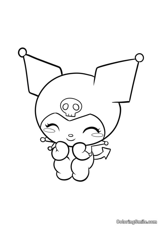 Kuromi Envergonhada - Página para Colorir