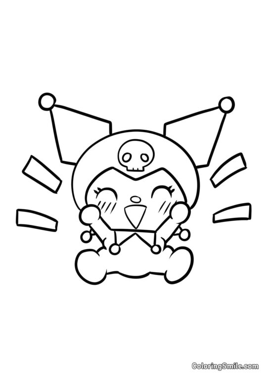 Kuromi Animada - Página para Colorir