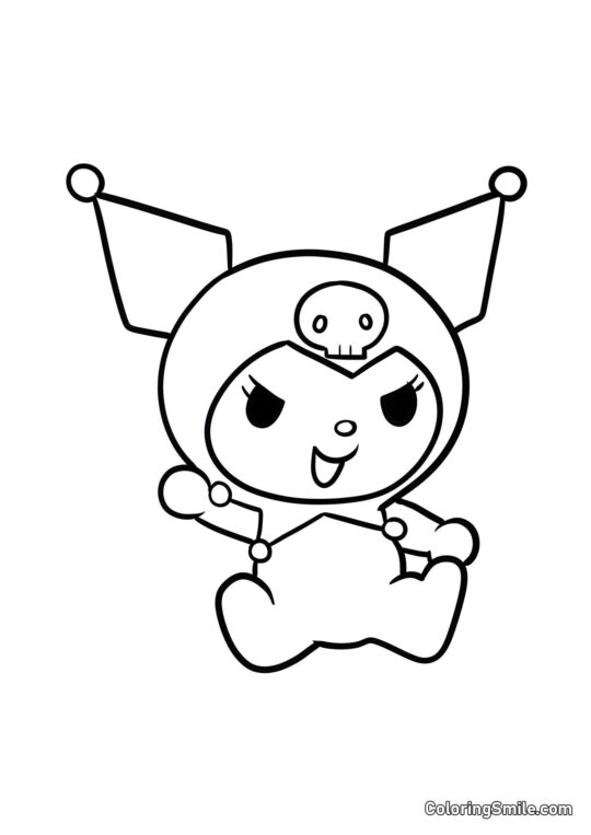 Coelho Kuromi - Página para Colorir