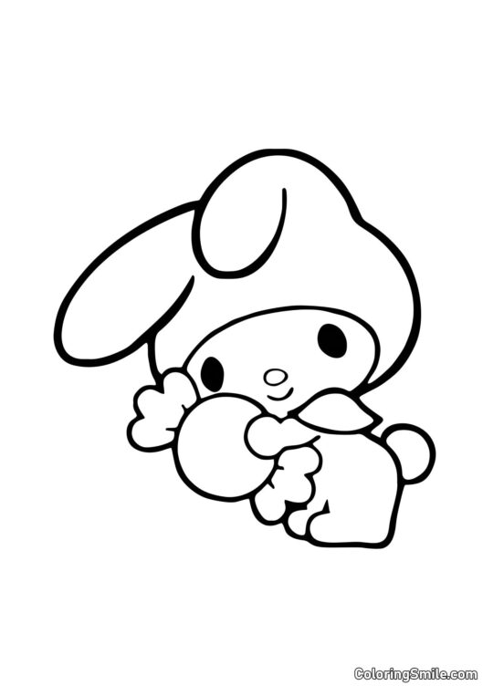 My Melody com Grande Doce - Página para Colorir