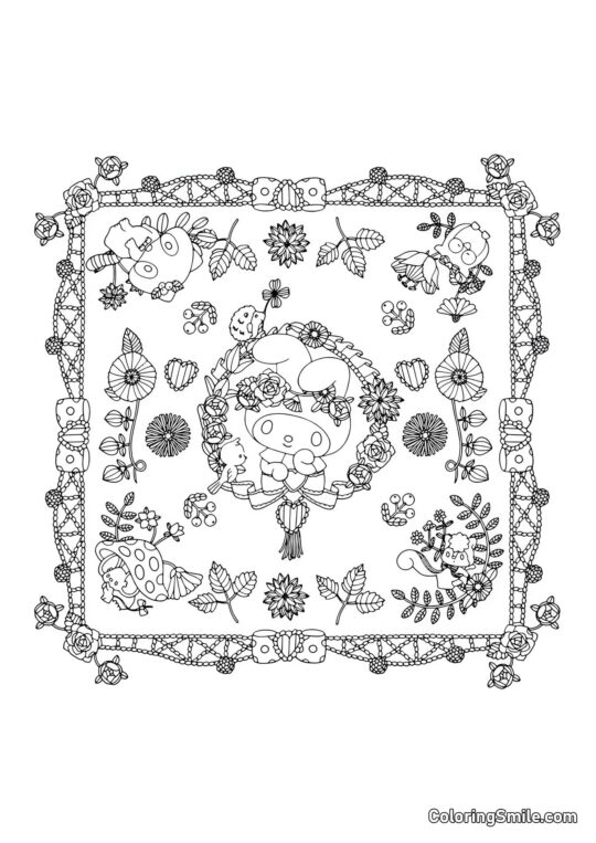 My Melody Anti-Stress - Página para Colorir