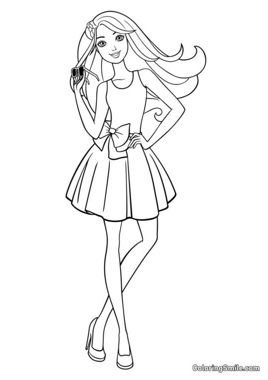 Óculos de marca Barbie - Página para Colorir